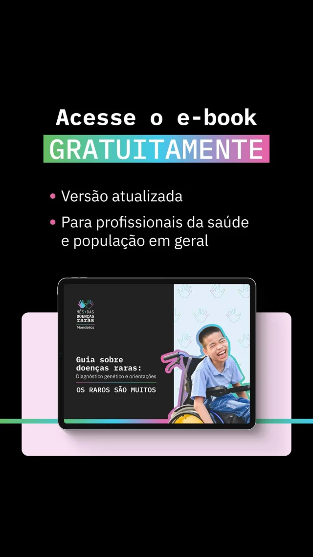 E-BOOK GRATUITO: GUIA SOBRE DOENÇAS RARAS: DIAGNÓSTICO GENÉTICO E ORIENTAÇÕES

No mês das Doenças Raras, disponibilizamos uma versão atualizada do e-book com conteúdos tanto para profissionais da saúde quanto para pacientes, familiares e pessoas interessadas no assunto. 

O e-book é dividido em duas partes:

- Público especialista: quais são e o que detectam os principais exames genéticos de diagnóstico, importância da identificação precoce das doenças raras.
- População e pacientes: o que são doenças raras, os desafios enfrentados pelos pacientes raros e orientações para ajudar a jornada do paciente e sua família após o diagnóstico.

Baixe o E-book no nosso site (link na Bio) e saiba mais.